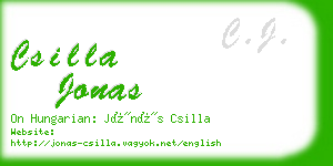 csilla jonas business card